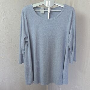Elegant Sky Blue Long Sleeve Top